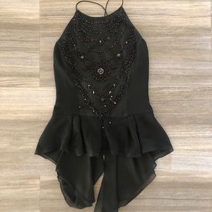 Exquisite vintage MARY BALES silk formal top